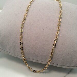 18k Yellow Real Solid Gold Rolo Box Link Necklace Chain 24''  10.20 grams  2.8mm